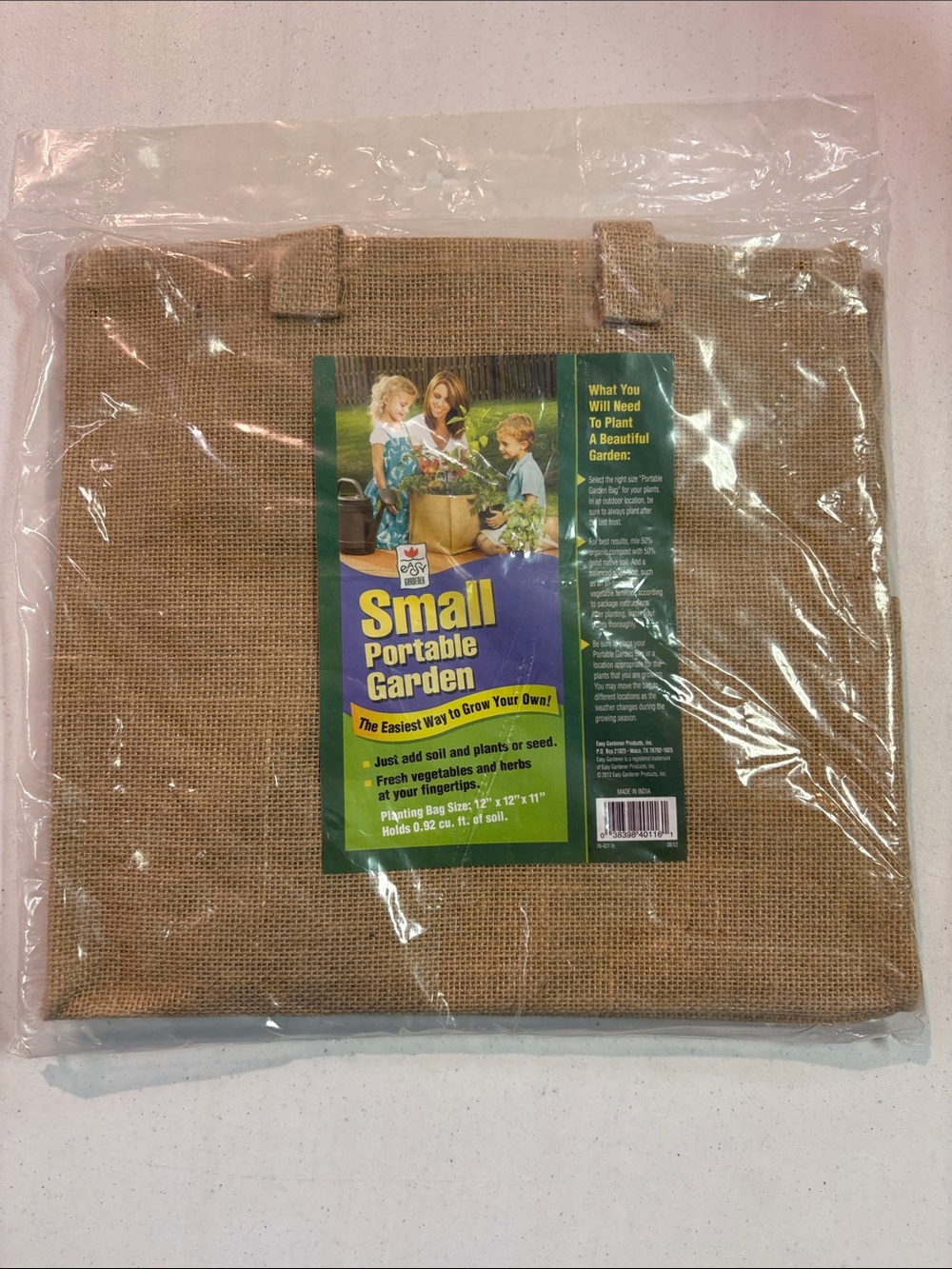 Easy Gardener Natural jute basket with handles